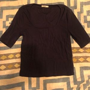 Marine Layer Lexi rib square neck top size S